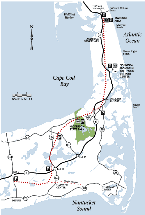 Cape Cod Rail Trail Map