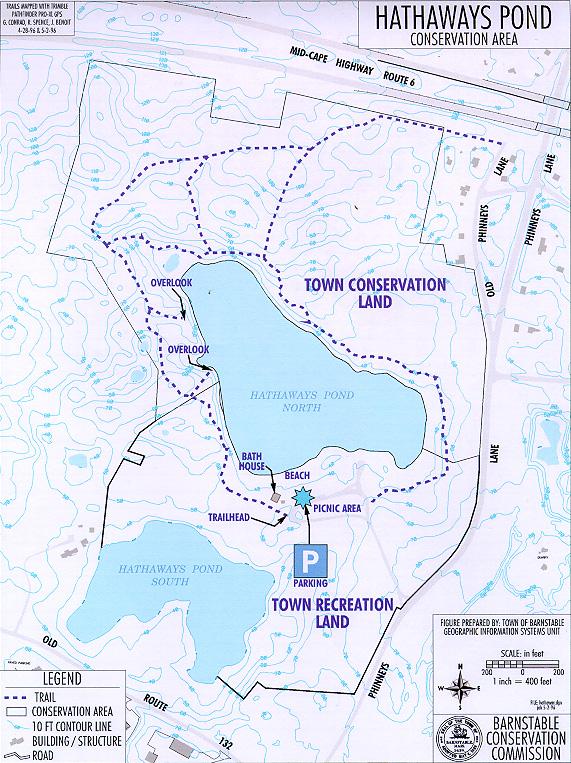 Hathaways Pond Trail Map